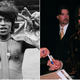 Little Richard, left, as he prepares to perform at Wembley Stadium, 1972; Rick James poses at the film premiere of “I Spy” on October 23, 2002, in Hollywood, Calif.